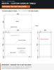 Assembly drawing for Krista custom display table; wooden tabletop is not included