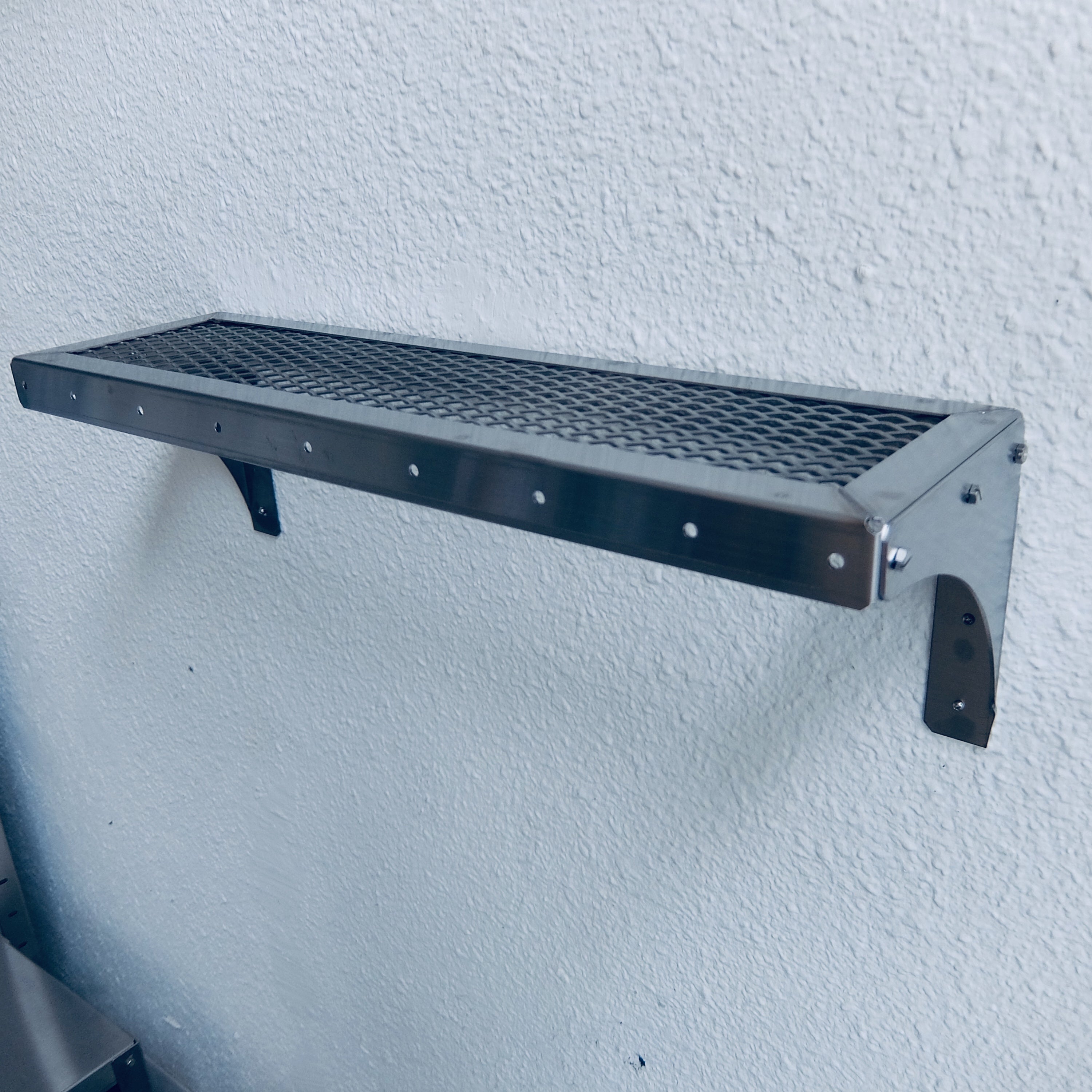 MILLS マイルズ　シェルフ　ステンレス　ライトレール付き MILLS/ミルズ】Stainless Steel Shelf/ステンレスシェルフ【目黒